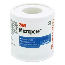 Fita Micropre Microporosa 3m Branca 50mmx10m Com 3 Rolos