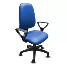 Sillón Oficina Operativo Ejecutivo Computación Roby Neumátic Color Azul