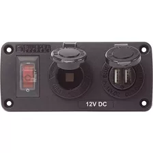 Blue Sea Systems Panel Acc H2o Usb Y Sckt Negro