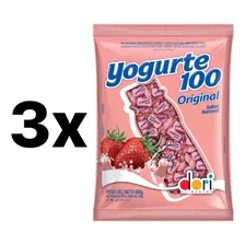 Bala Yogurte 100 Original Dori 3 Pacotes De 600g Cada