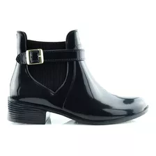 Bota Galocha Feminina Coturno Impermeável Inverno Preto