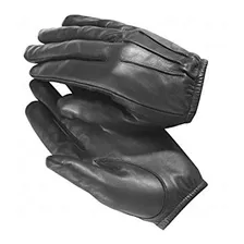 Guantes De Policia Resistentes De Piel, Tamaño S, Negro