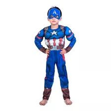 Fantasia Infantil Enchimento Heróis Marvel Capitão América