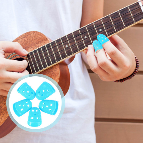 Guitarra Protectora De Dedos De Goma Para Ukelele Bajo, 25 U Foto 3