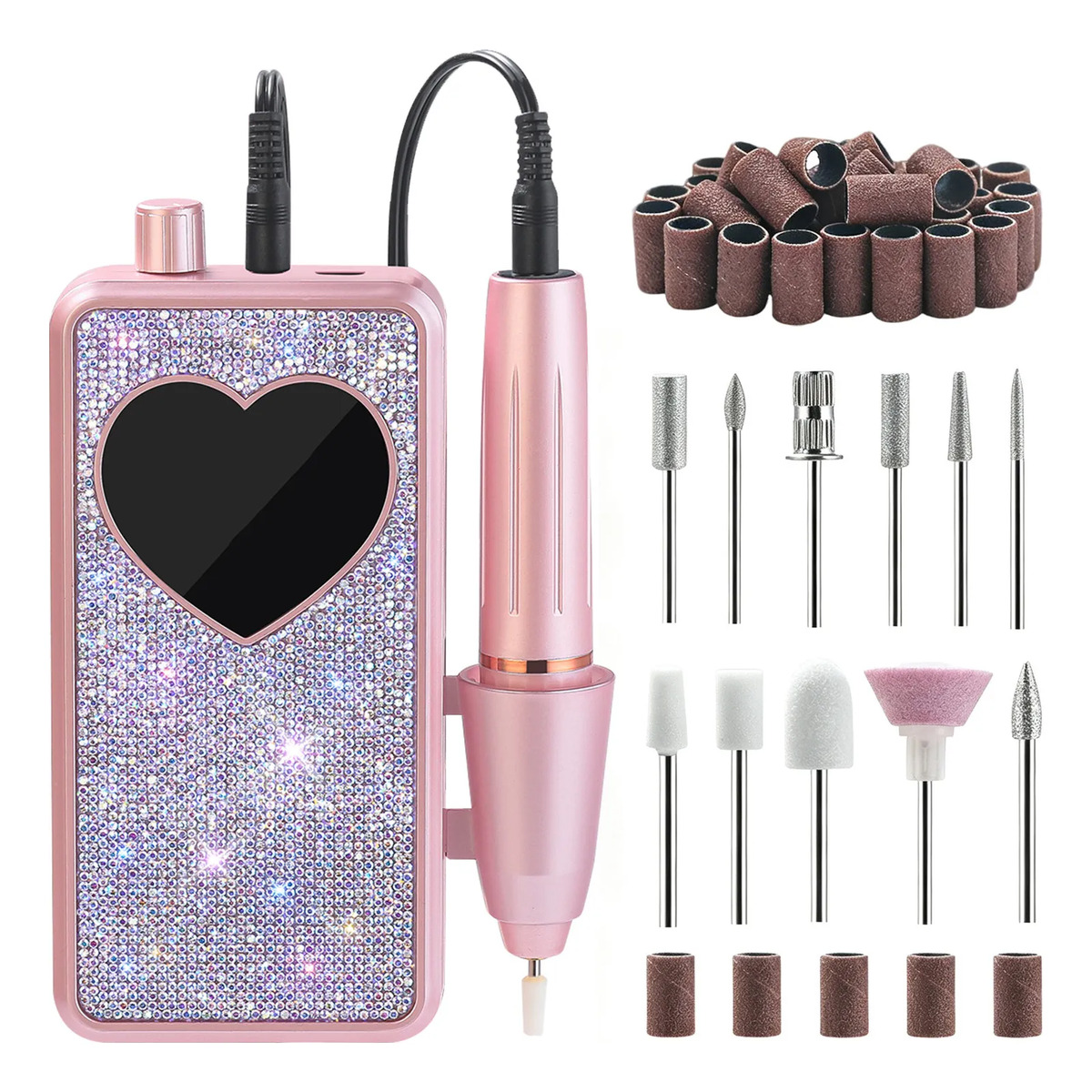 Torno Para Uñas Recargable 45000 Rpm Profesional Dmj-bm-607-hg-rose Gold-usb