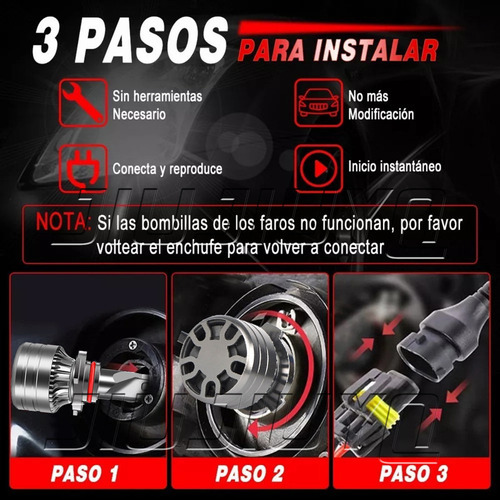 Kit De Faros Led 40000lm Para 2004-2015 Nissan Titan Foto 9