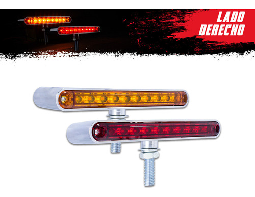 Plafn Direccional Derecho Rojo + mbar 18 Leds Tunelight Foto 2