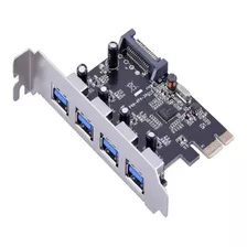 Placa Usb 3.0 Pci Express Pci-e 4 Portas Saidas Knup