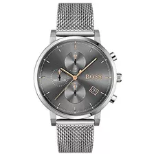 Reloj De Cuarzo Para Hombre Boss Black Con Correa De Acero I