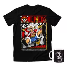 Playera Luffy Gear 5 One Piece Se Busca + Taza Regalo