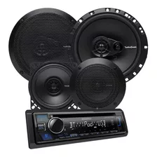 Combo Estereo Kenwood Kdc-mp378bt + Parlantes 4 Y 6 Pulgadas