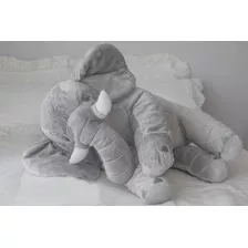 Almofada Elefante Cinza Pelúcia Gigante 80cm