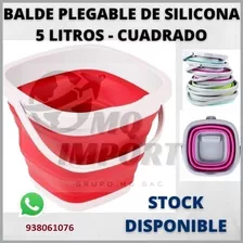 Balde Plegable Cuadrandular De 5 Litros