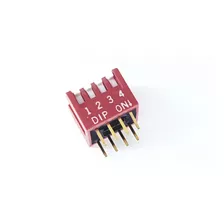 10 Peças De Dip Switch 4 Vias 180 Graus - Dp-04