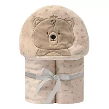 Cobertor Com Capuz Bordado De Microfibra Friends 1,10 X 90cm Cor Urso Ted Urso