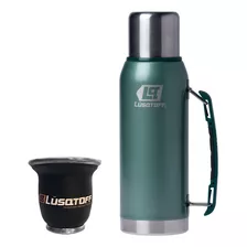 Termo 1l Manija Acero Inox Lusqtoff + Mate De Regalo 