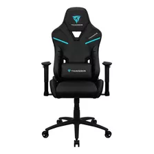 Silla De Escritorio Thunderx3 Tc5 Gamer Ergonómica Jet Black Con Tapizado De Cuero Sintético