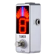 Pedal Afinador Cromático Rowin Tuner Lt-910, Color Plateado