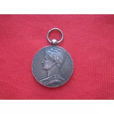 Medalla Comercio E Industria Francia 1906 Plata 