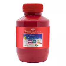 Tinta Guache Escolar Fabercastell 250ml Cor Vermelho