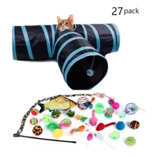 Portu Pets Tunel Triple 27 Juguetes Para Gatos Juego Refugio