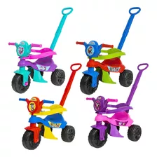 Triciclo Infantil Motoca Com Haste Proteção Velotrol Bebê