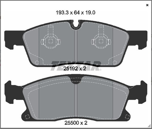 Balatas Delanteras Jeep Grand Cherokee 2011-2020 Textar Foto 2