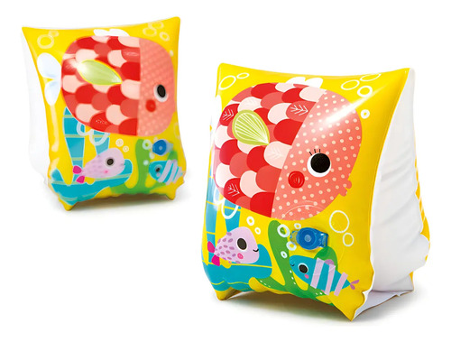 Bóia Infantil De Braço Flutuador Peixinhos - Intex Cor Amarelo