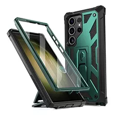 Funda Poetic Spartan Para Galaxy S23 Ultra Verde Metal