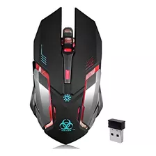 Mouse Inalámbrico Vegcoo C8 Silent Click Gaming Luces Led