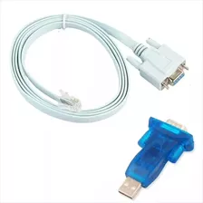 Cable Consola Cisco Serial Rs232 A Rj45 + Serial Usb Ch340