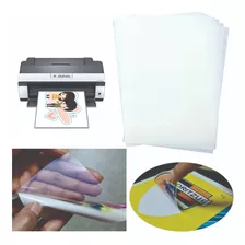Vinilo Autoadhesivo Semi Transparente 10h A4 P/tinta Inkjet