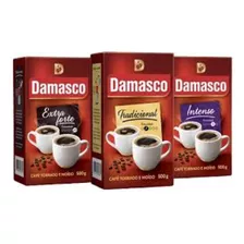 Kit C/3 Café Damasco Vácuo Em Embalagem Com 500g 