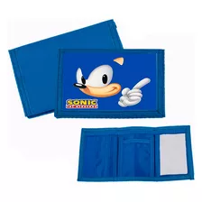 Billetera De Nylon Azul Sonic - Varios Modelos - Printek