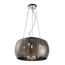 Lustre Pendente Plafon Sidney 50cm Cromado Cristal Legítimo