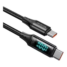 Mcdodo Cable Usb C De 100 W, 3.9 Pies, Pd 5a Tipo C