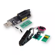 Programador Ch341a Black + Pinza + Cable. Bios Eeprom 24 25