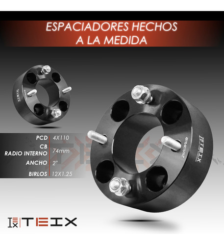 Kit Espaciadores 4/110 2pLG  Honda Bruin 350 2004-2006 Foto 3