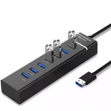 Hub Multipuerto Usb 3.0 De 7 Puertos Alta Velocidad 5gbps Multiplicador 7 Puertos Usb 3.0 Indicador Led