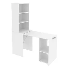 Mesa Multiuso Escritório Me4171 5 Nichos Branco-tecno Mobil