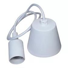 Porta Lamparas Colgantes Sica Capuchon Blanco E27 Apto Led