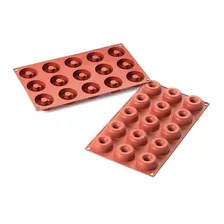 Molde Mini Donas Silicona 15 Cav 4,5x1,8cm Silikomart