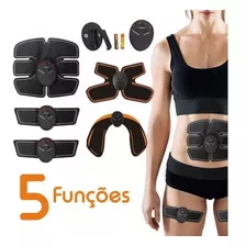 Tonificador 5 Em 1 Muscular Abdominal Estimulo Eletrico Pilhas