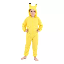 Fantasia Macacão Amarelo Pikachu