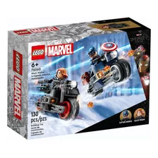 Lego Super Heroes 76260 Motos Viúva Negra E Capitão América- Quantidade De Peças 130