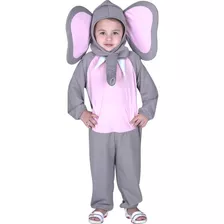 Fantasia Elefante Infantil Com Capuz E Orelhas 