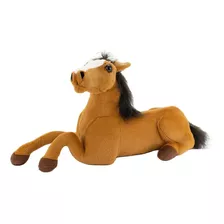 Cavalo Pelúcia Grande Realista Decoração Fazenda - 73cm 