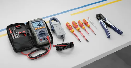 Kit Bremen: Multimetro True Rms 8340 + Pinza Amperometrica 8341 Set Destornilladores Aislados 7170 Pelacables 7725 Dgm