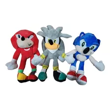 Peluches Sonic ( 3 Unidades Sonic, Knuckles Y Silver Sonic)