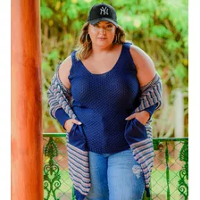 Roupa De Frio Feminina Conjunto Plus Size Cardigan/blusa 